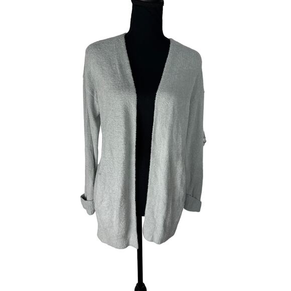 QVC Barefoot Dreams Lite Ribbed Cuff Coastline Cardigan NWOT SEAGLASS SIZE XS - Picture 4 of 9